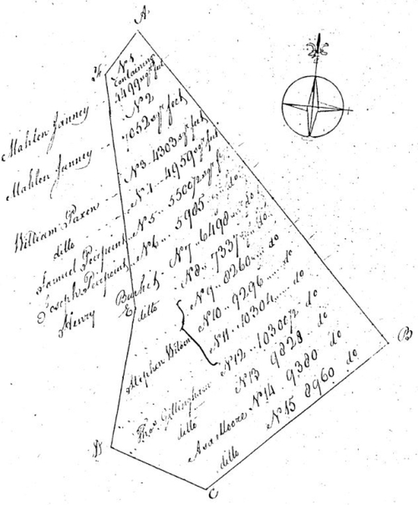 Plat of Waterford Lots South of main road, Waterford, VA