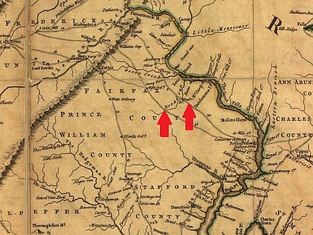 Jefferson Fry Map Showing Location of First American Turnpikes